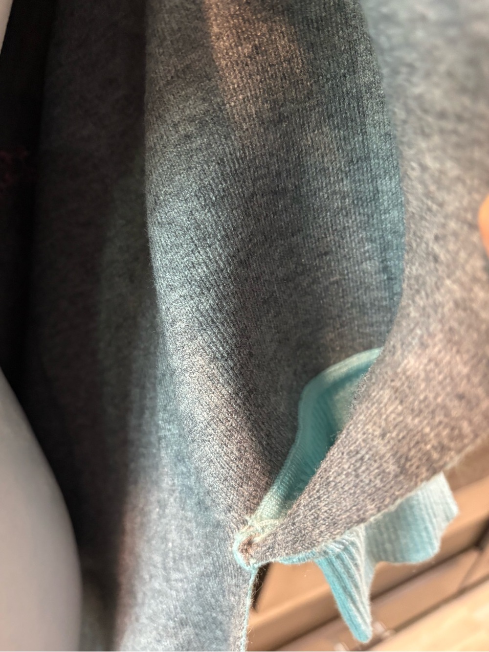 Unique Blue Embroidered Shrug Shawl Cardigan Wrap - Picture 6 of 11